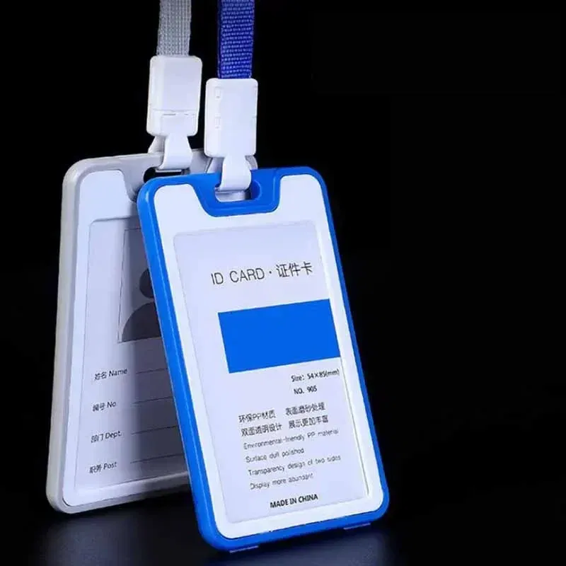 Color: Mineral Purple - Unisex Colorful Employee Id Case with Lanyard Double Side Id Credit Card Holder Access Bus Card Case Badge Holder Card Sleeve