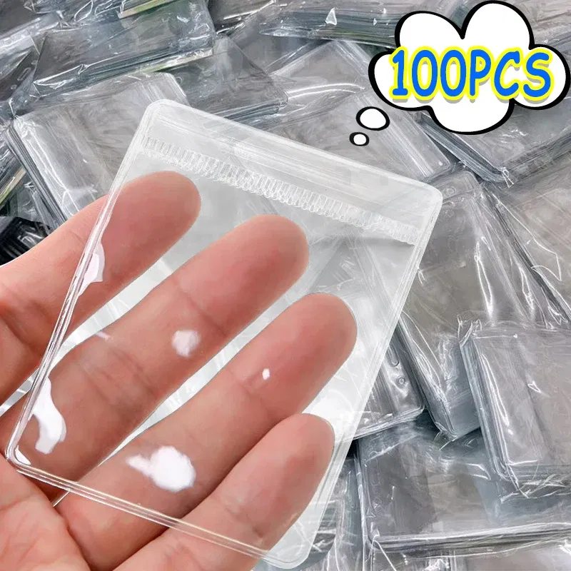 Size: XL, Color: PURPLE - 100/10Pcs PVC Jewelry Package Bags Thicken Self Sealing Pouches Anti-Oxidation  Earring Necklace Clear Organizer Bag Reusable