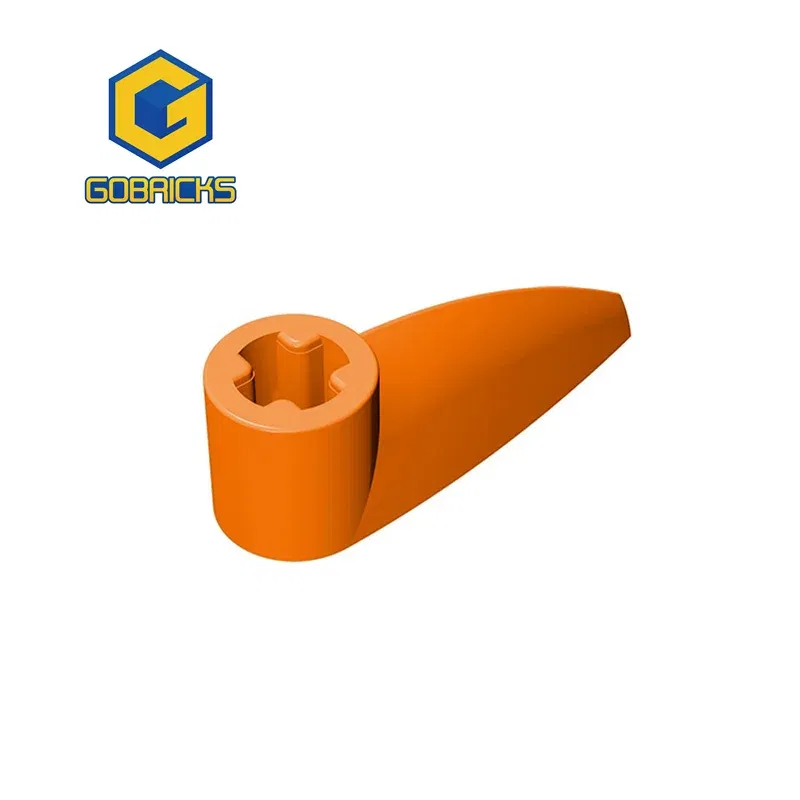 Color: Dark Red - Gobricks 10pcs Compatible MOC Brick Parts 41669 x346 High-tech Tooth 1 x 3 Building Block Particle Assmble Kid Puzzle Brain Toy