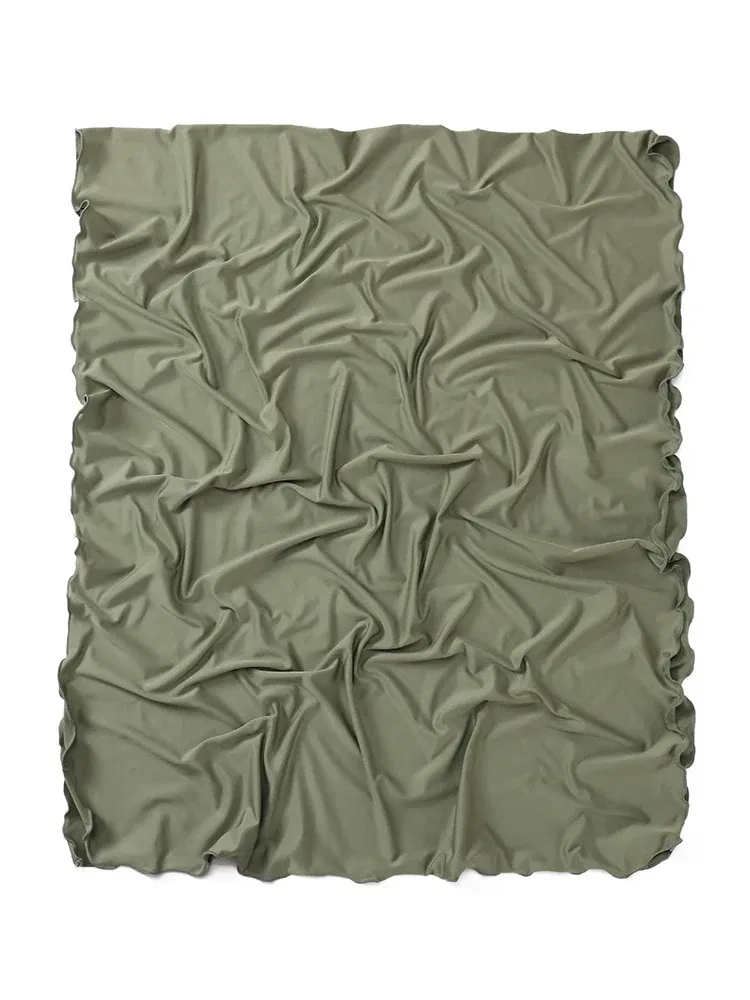 Color: black - Luxury Wavy Edge Jersey Hijab for Women Solid Color Milk Silk Scarf Headscarf Autumn Shawl Stretchy Chiffon Scarf Ramanda