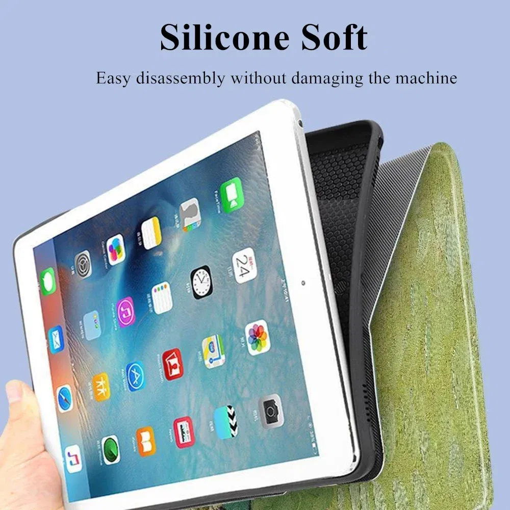 Color: Black, Size: 6 - Case For iPAD 10 9 8 7 6 5 th Generation Pro 11 12.9 10.5 Air 5 4 3 2 Mini 6 Funda Cover Luxury Van Gogh Oil Painting Flower Art