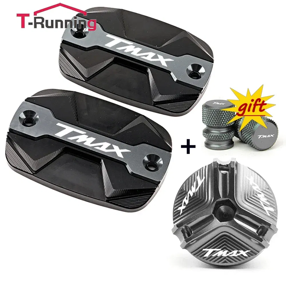 Color: Brown - For YAMAHA TMAX 530 500 560 TMax530 SX DX TECH MAX Accessories Motorcycle Brake Oil Fluid Cap Master Cylinder Reservoir Cover