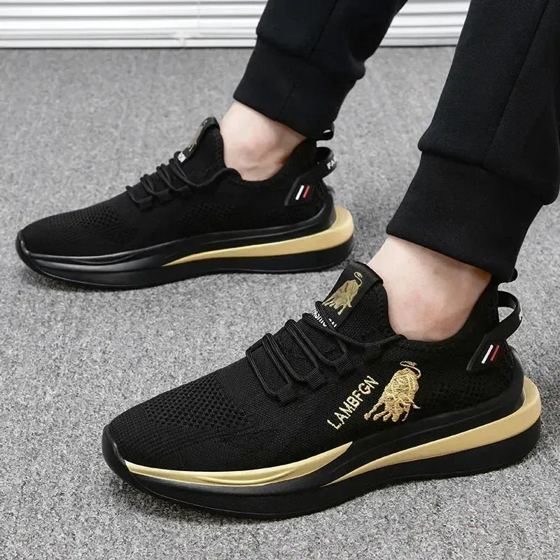 Color: Brown, Shoe Size: 39 - 2024 Men's Sports and Casual Shoes Summer Fashion New Shoes Round Toe Black Spring Men's Shoes