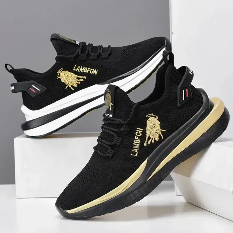Color: Brown, Shoe Size: 39 - 2024 Men's Sports and Casual Shoes Summer Fashion New Shoes Round Toe Black Spring Men's Shoes