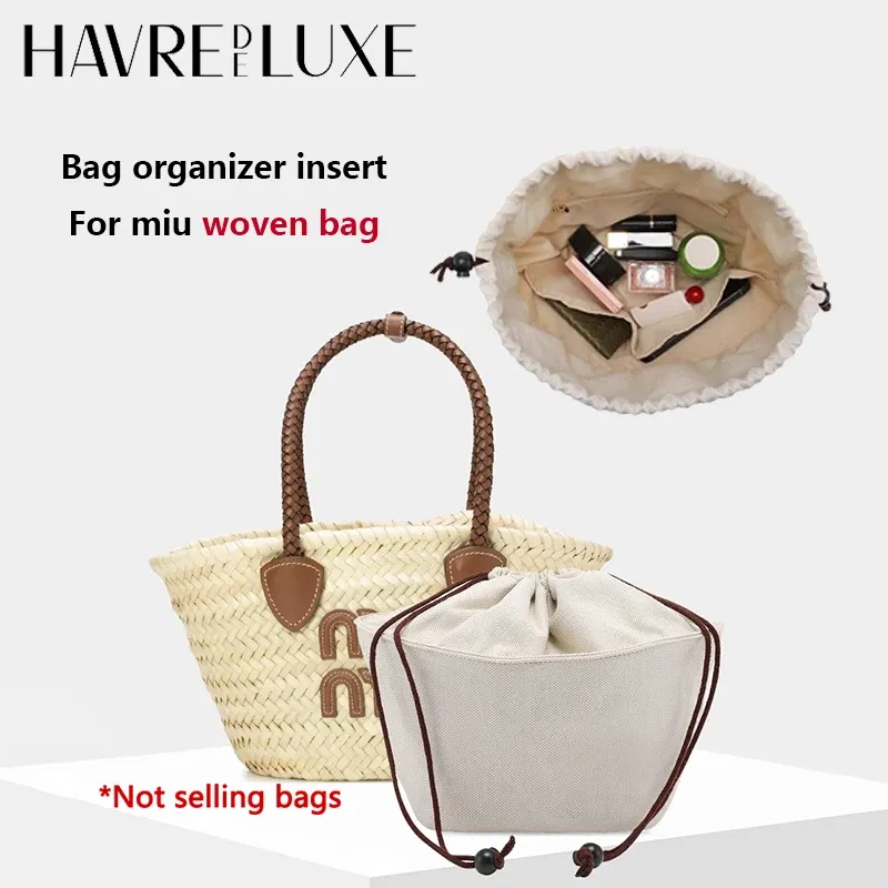 Color: Dark Grey, Size: 3/8" - Straw woven bag organizer insert bag charm for Basket bag support storage inner modification bag accessories