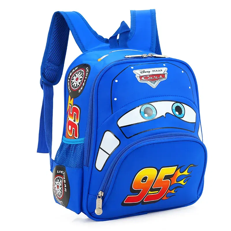Color: Red - Disney car children's bag kindergarten boy safety backpack primary school students 3-6 years old