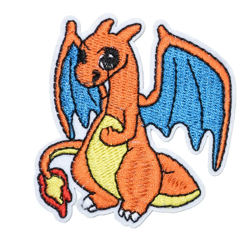 Color: Nickel-Free White - Kawaii Animals Patch Anime Game Embroidered Patches For Clothing DIY Iron on Patches For Clothes Cartoon Patch Stickers