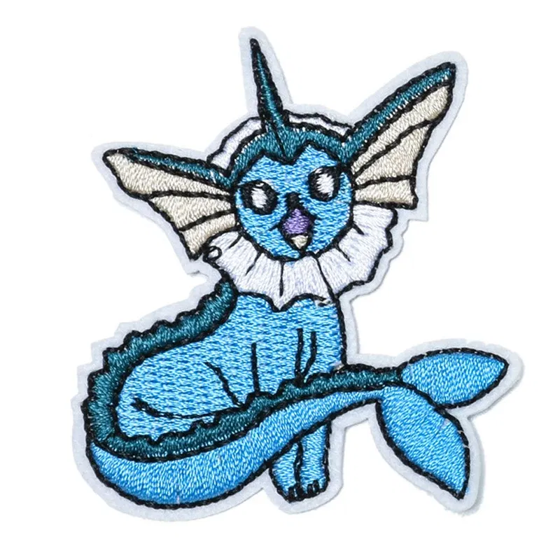 Color: Nickel-Free White - Kawaii Animals Patch Anime Game Embroidered Patches For Clothing DIY Iron on Patches For Clothes Cartoon Patch Stickers