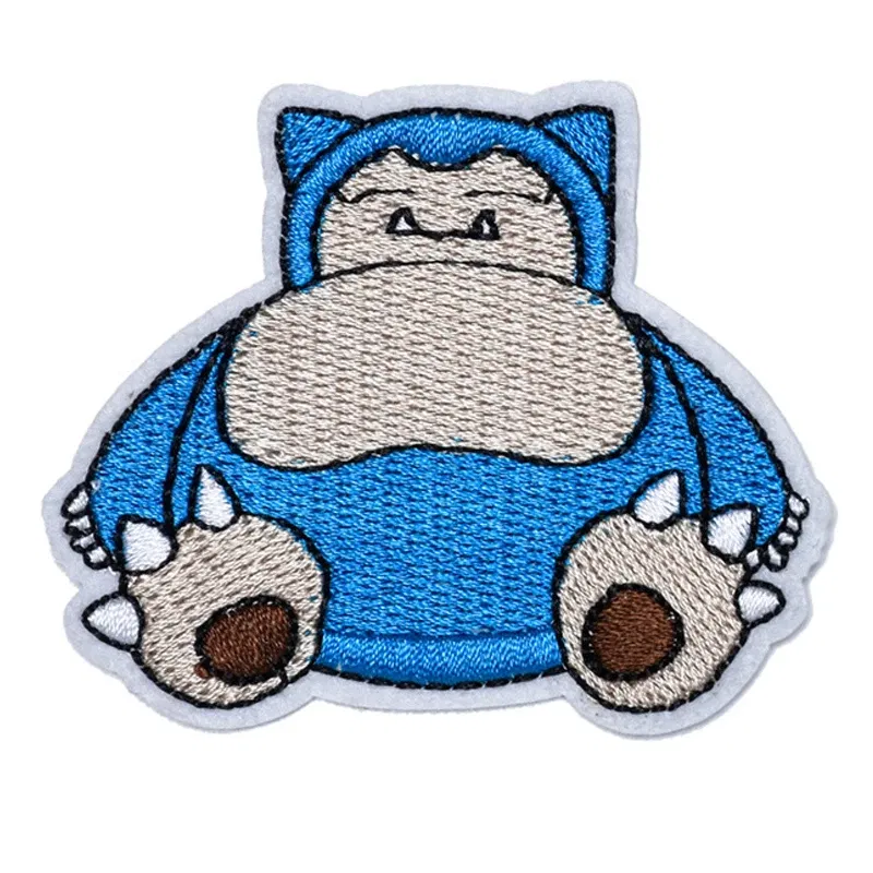 Color: Nickel-Free White - Kawaii Animals Patch Anime Game Embroidered Patches For Clothing DIY Iron on Patches For Clothes Cartoon Patch Stickers