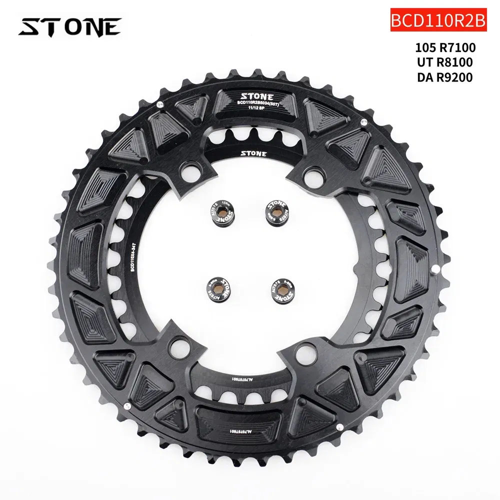 Color: PURPLE, Ships From: CHINA, Chainwheel Teeth: 32T - STONE Double Chainring BCD 110mm 4 Bolts for 105 R7100 Ultegra R8100 R9200 Dura Ace Road Bike Chainwheel Chain Ring
