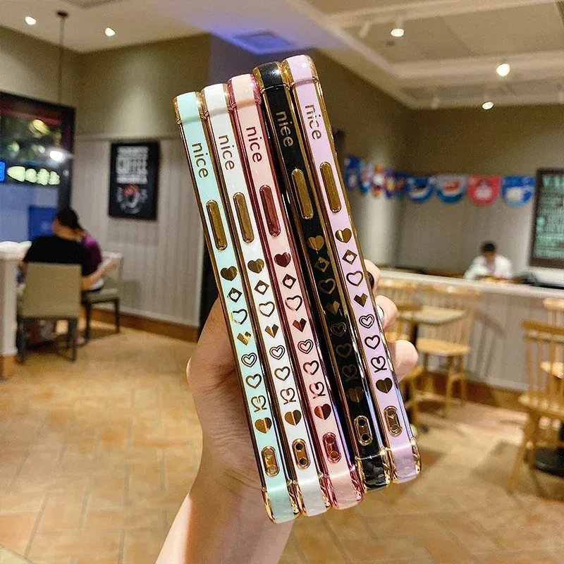 Color: MULTI, Compatible-Phone Models: For iPhone 11, Ships From: CN - Electroplating Side Love Heart Phone Case For IPhone 16 15 14 13 12 11 Pro Max XR 8 Plus SE2/SE3 Shockproof Back Cover