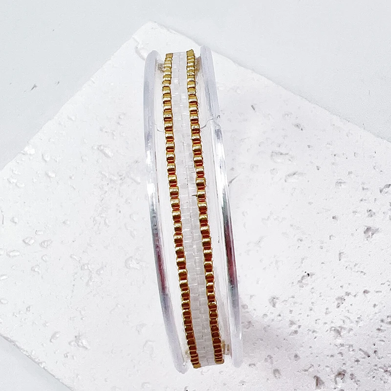 Metal Color: REDDISH BROWN, Length: 16cm - BLUESTAR Bohemia Multilayer Weave Bracelets For Women Miyuki Beads Adjustable Stainless Steel Chain Bracelet Charm Jewelry Gift