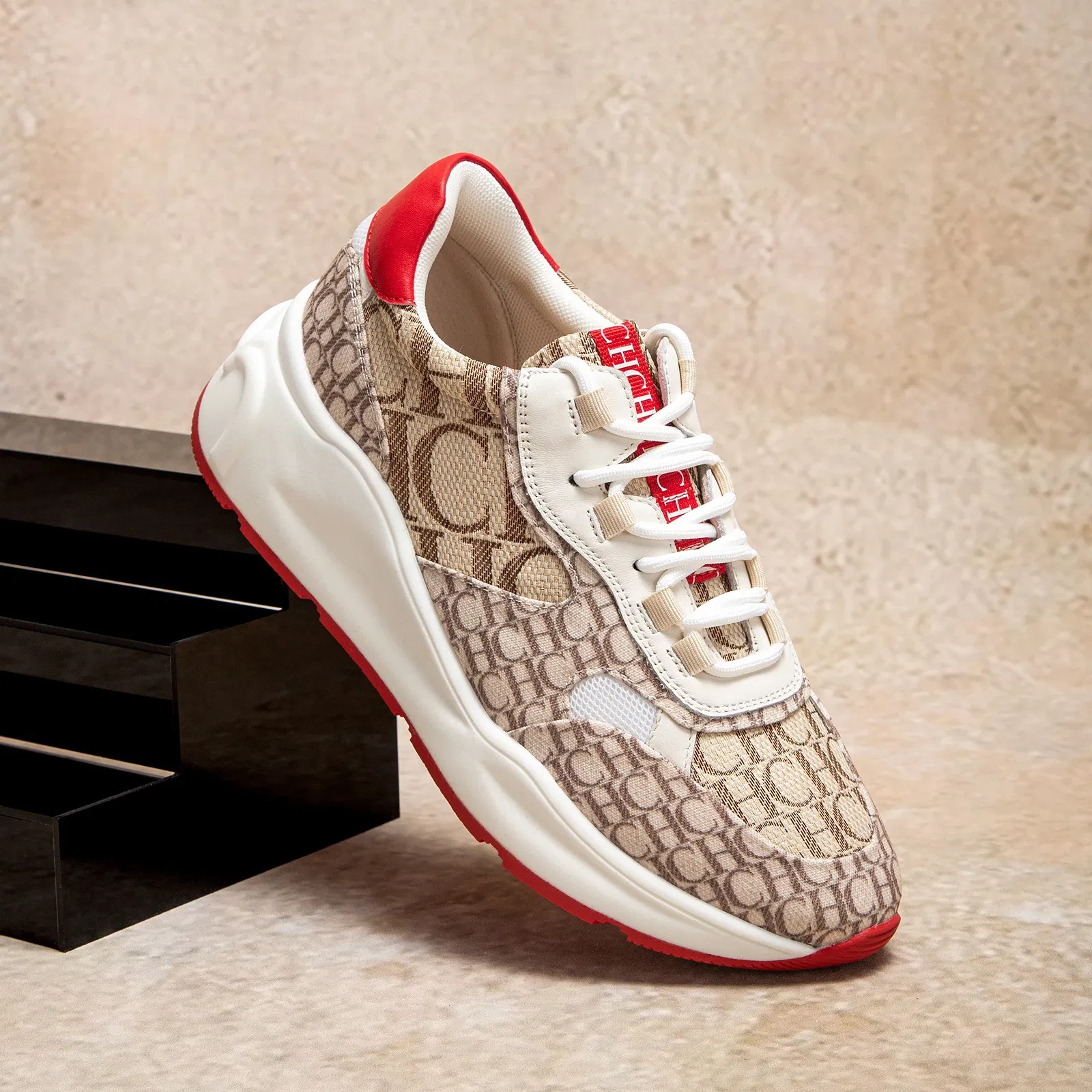 Color: Beige, Shoe Size: 38 - Alphabet Print Design New Women's Flat Shoes Simple Versatile Lightweight Comfortable Fashion Women's Casual Shoes