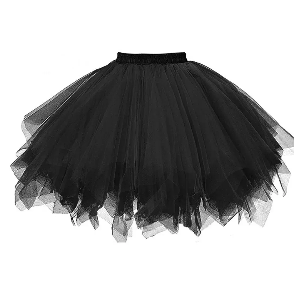 Color: Clear, Size: S - Fashion New Women's Tutu Skirt Rockabilly Petticoat for Carnival Costumes Tutu Underskirt Adul tDance Skirt Ballet Skirt Cosplay