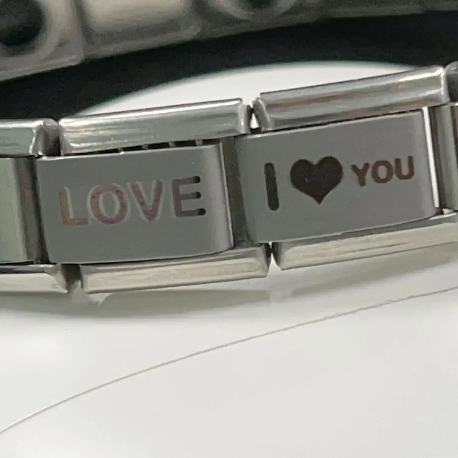 Metal Color: Black Zinc Plated, Main Stone Color: WHITE - New DIY Italian Charm 9mm Module Bracelet 26 English letter Stainless Steel Elastic Bracelets for Men and Women Gift