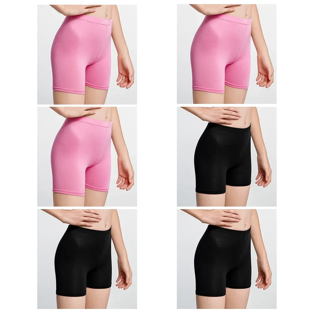 Color: SKY BLUE, Kid Size: 2T - 6pcs Modal Girls Safety Shorts Candy Solid Color Boxers Little Kids Sports Leggings Child Soft Underwear Boyshorts 3-12 Years