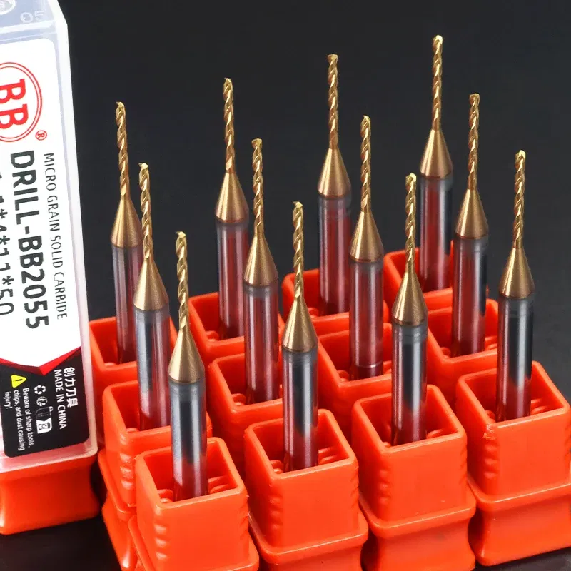Hole Diameter: 8.3mm - BB 0.3~2.02mm Micro Drill Solid Carbide Bit Mini CNC Hole Making 3D Shank Diameter 4mm D4 Metal Steel Plastic 1PCS