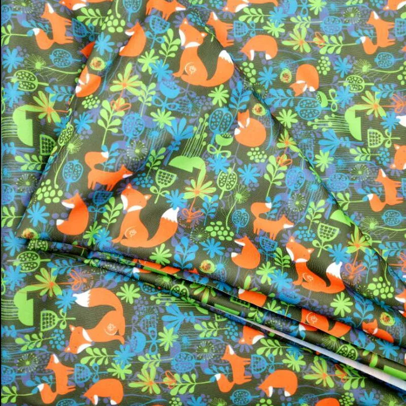 Color: Brown - 1Mx1.5M Pul Fabric Waterproof Washable TPU Handmade Polyester Fabric By The Meter Fashion DIY Cloth Diaper Material for Kids