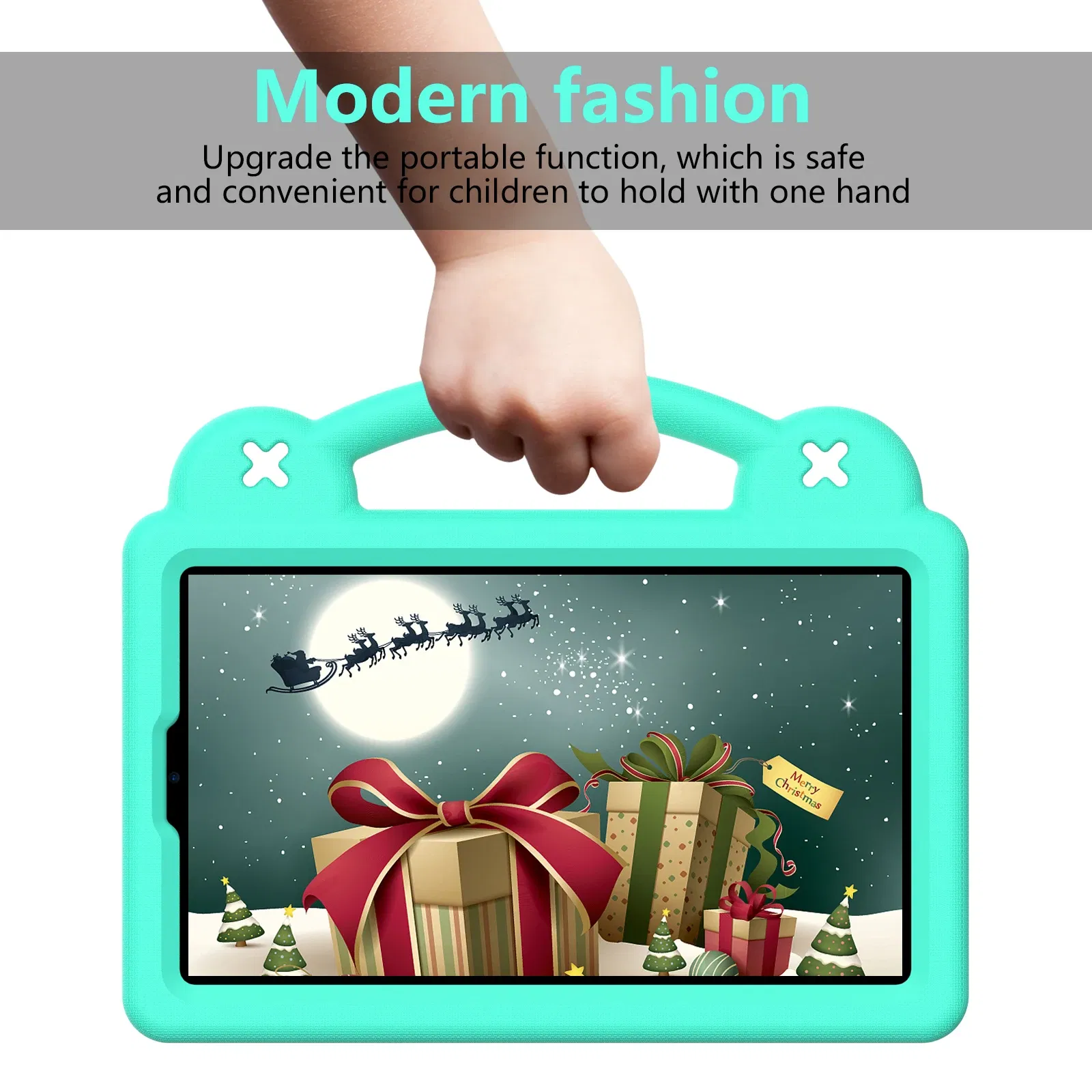 Color: Brown, Size: eleven - Kids EVA Handle Case for Xiaomi Redmi Pad SE 8.7 inch 2024 Shockproof Protective Cute Strawberry Bear Tablet Cover 8.7"