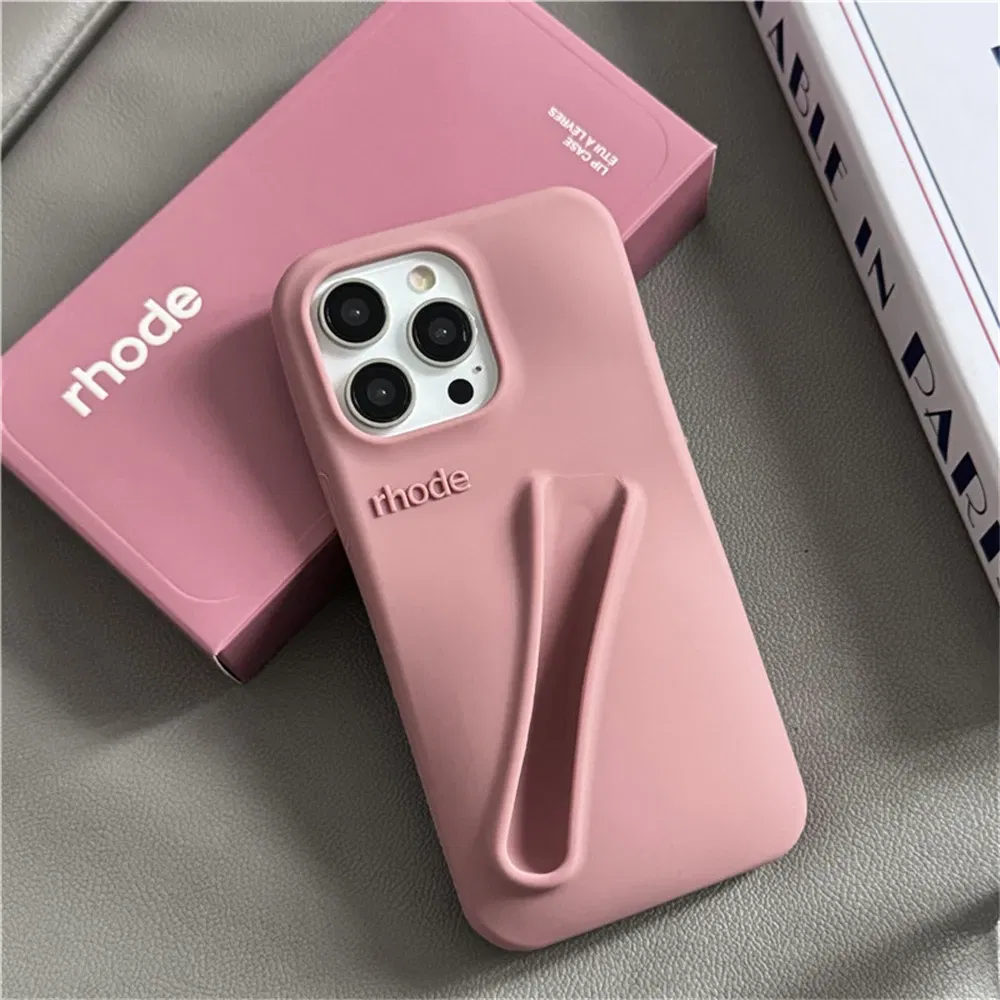 Color: NAVY, Compatible-Phone Models: For iPhone 11 Pro - New Rhode Lipstick Soft Silicone Phone Case for iPhone 16 15 14 13 12 11 Pro Max Plus Portable Lip Gloss Holder Cover with Box