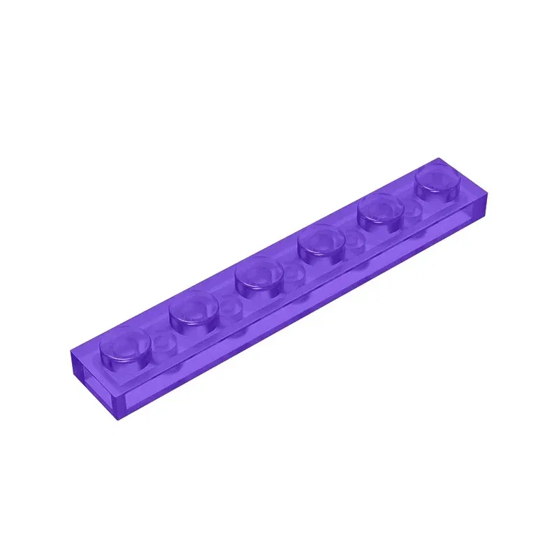 Color: VIOLET/?«?—?…° - Gobricks GDS-505 Plate 1 x 6 compatible with lego 3666 pieces of children's DIY building block Particles Plate DIY