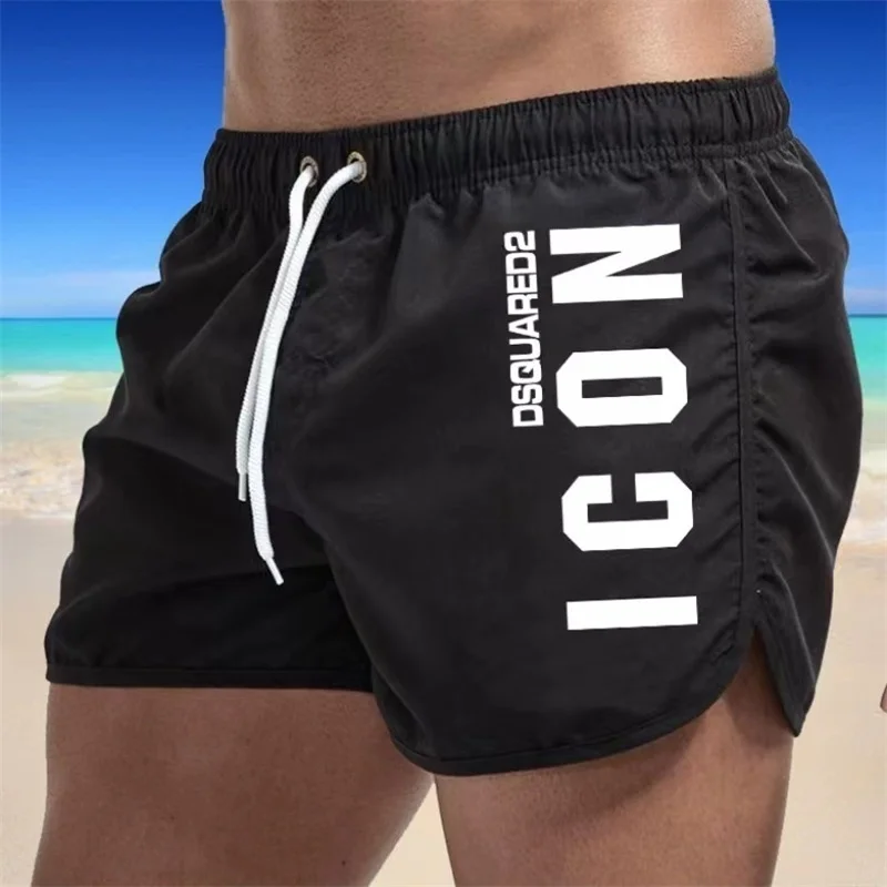 Color: Green, Size: L - Summer men's luxury beach pants clothing quick dry gym jogging sexy shorts vacation casual swimming trunks