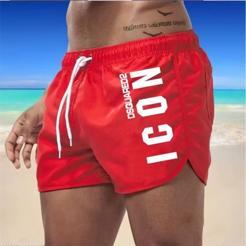 Color: Green, Size: L - Summer men's luxury beach pants clothing quick dry gym jogging sexy shorts vacation casual swimming trunks
