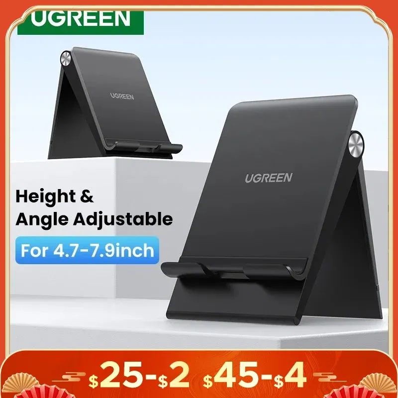 Color: Other, Ships From: CHINA - UGREEN Phone Stand Holder Desk Cell Phone Dock Stand for iPhone 16 15 14 Pro Max Adjustable Foldable Mobile Phone Holder Stand