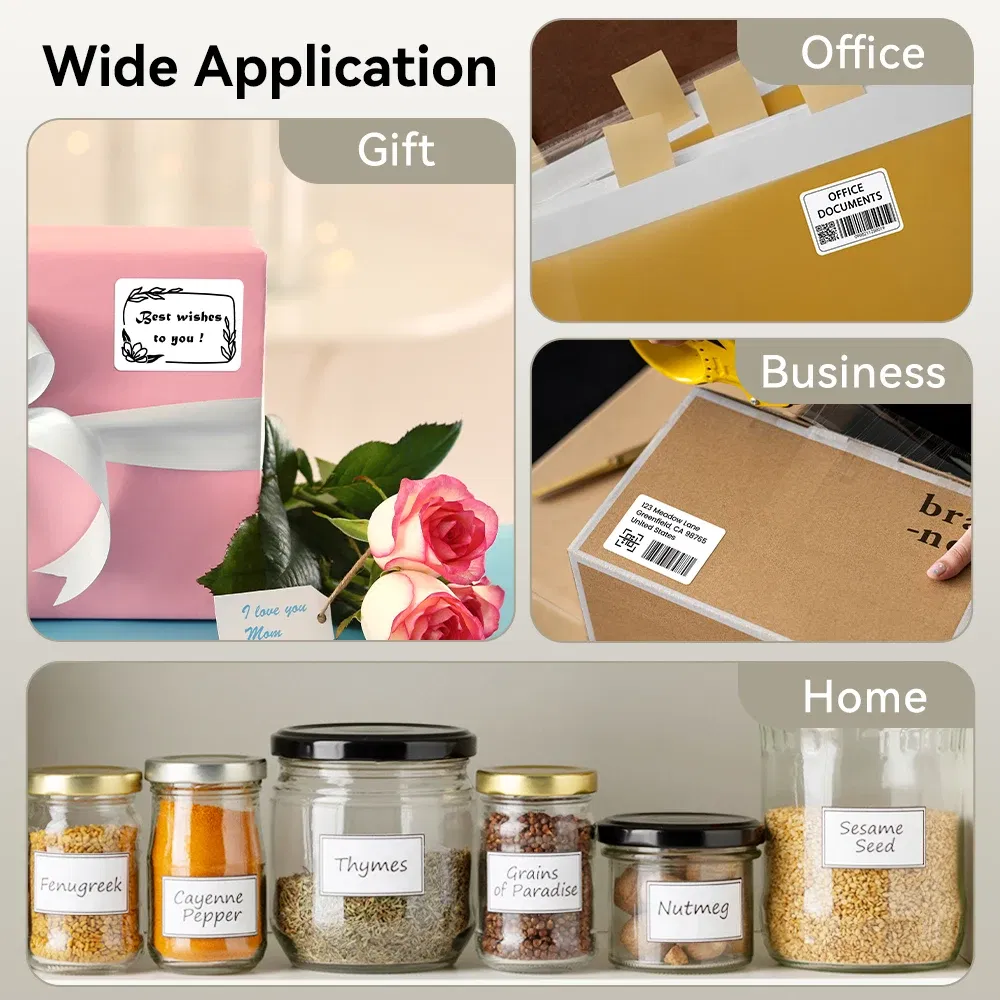 Color: green - Phomemo Label Maker Paper M110 Label Adhesive Paper White Waterproof Thermal Sticker for M110 M221 M200 M220 Portable Printer