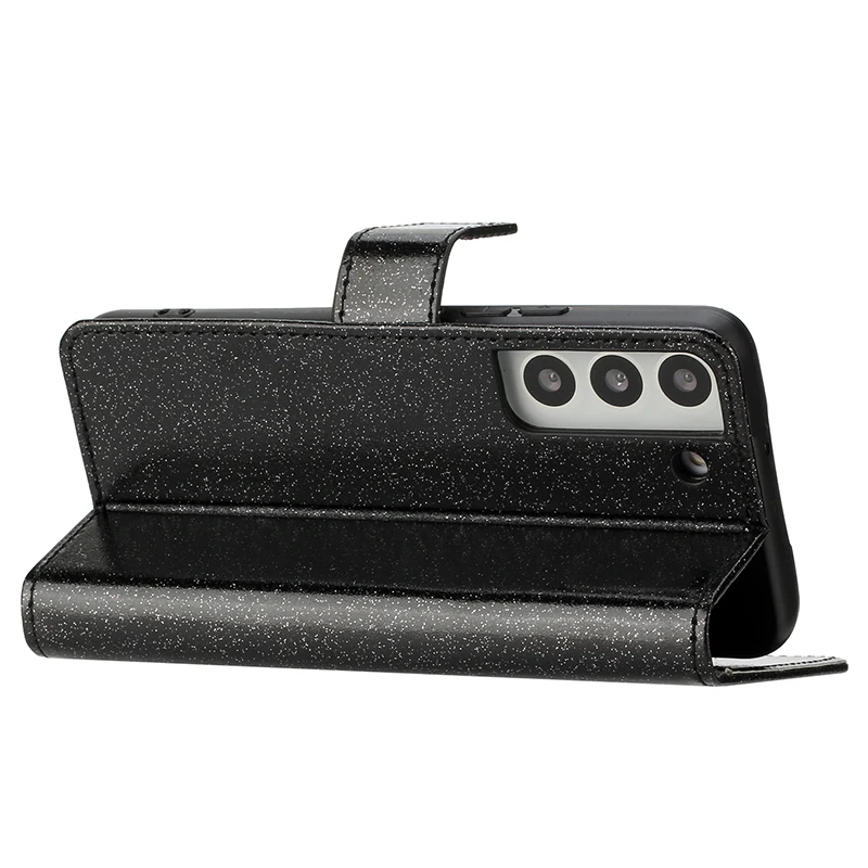 Color: Silver, Material: Other - Glitter Diamond Wallet Leather Case For Samsung Galaxy A14 A15 A16 A35 A55 A34 A54 S25 Ultra S24 FE S23 S22 S21 S20 Plus