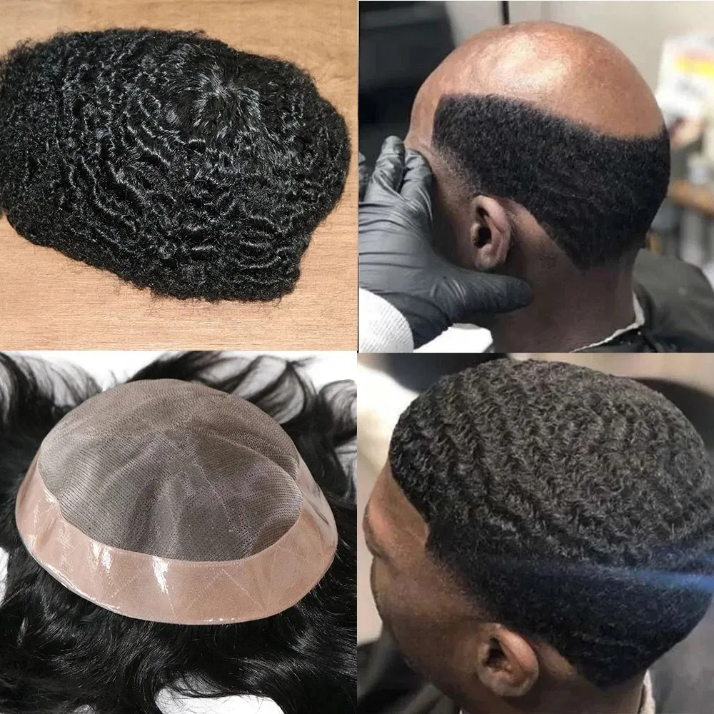 Toupee Color: 6R#, Toupee Density: 130%, Length: 6 inches, Toupee Size: 8x10, Toupee Design: free - 20MM Curly Brown Black Super Durable Mono Lace&Pu Mens Toupee Wig Human Hair 15mm Capillary Prosthesi Weave Replacement For Male