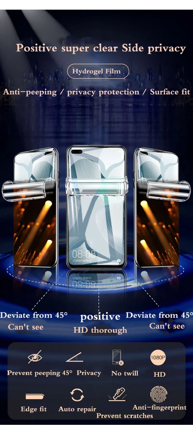 Bundle: 3 Pieces, Material: Anti Peeping, Compatibility by Model: Poco x7 pro - F7Ultra Privacy Screen Protector For POCO X7 F7Pro Matte Hydrogel Film POCO F6 Pro X6Pro HD Anti Peeping F6 Soft Full Coverage