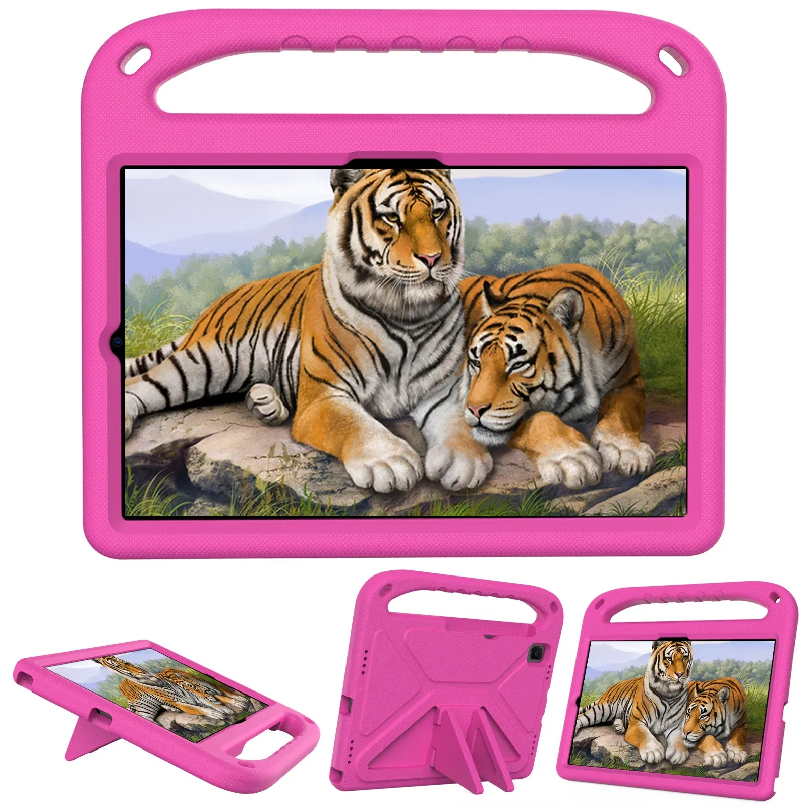 Color: Pink, Size: TEN - Kids tablet case  for Samsung Galaxy Tab S9FE+ S9+ S9 S8 S8+ S7FE S7+ A7Lite S5e S6 Lite A9+ A9 A8 A7 T510 T307U Child shel