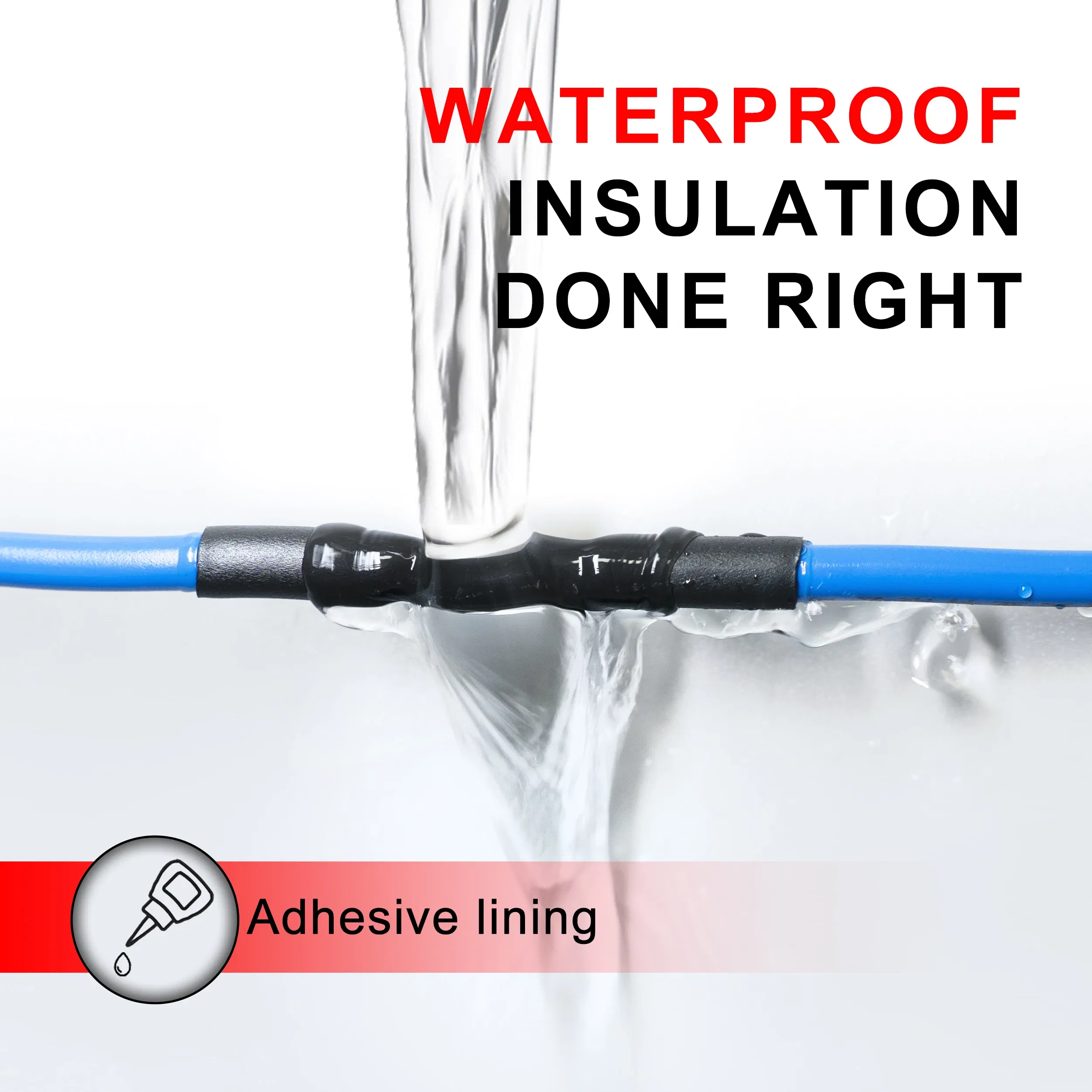 Length: 1m, Inside Diameter: 4.8mm - 1M 3:1 Heat Shrink Tube Thicken With Glue Dual Wall Tubing Diameter 1.6/2.4/3.2/4.8/6.4/7.9/9.5/12.7mm