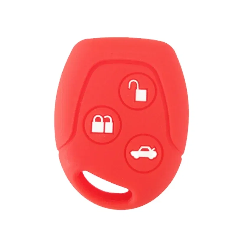 3 Buttons Silicone Car Key FOB Case Cover Set fit For Ford Focus Mondeo Festiva Fusion Suit Fiesta KA Remote Key Protector Case