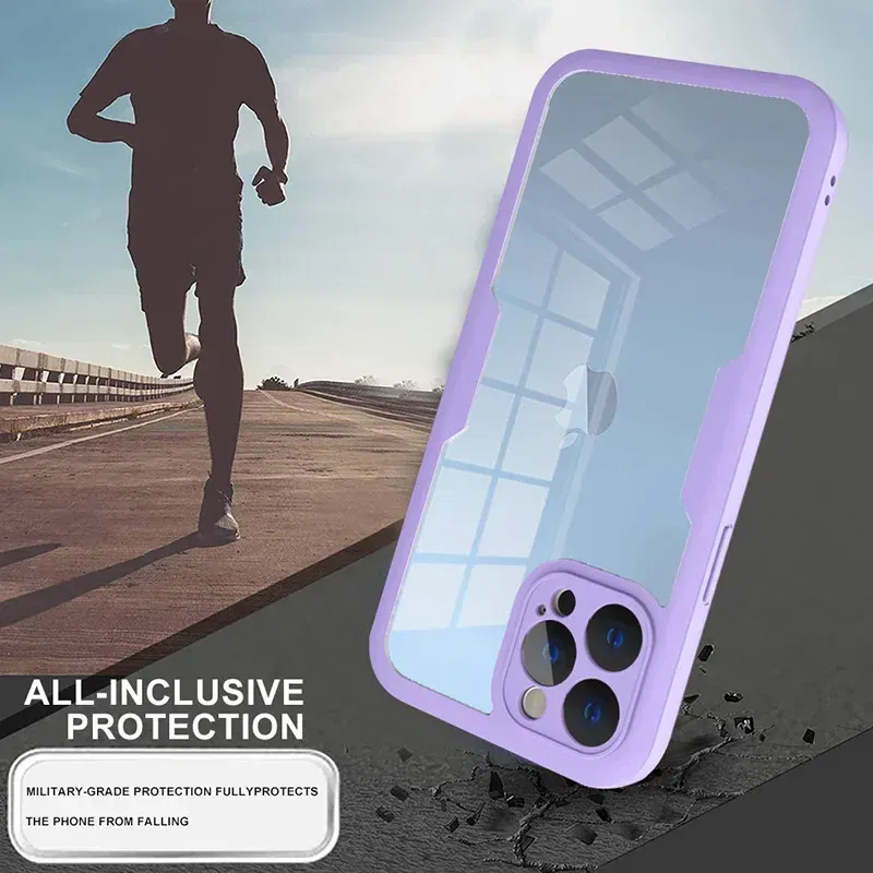 Color: Khaki, Compatible-Phone Models: For iPhone 13 Pro, Ships From: CN - Clear 360 Full Wrap Phone Case For iPhone 17 Pro Max 16 15 14 13 12 11 SE2/SE3 Xr Xs 8 Plus Film With Lens Protection Back Cover