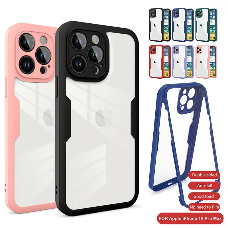 Color: Khaki, Compatible-Phone Models: For iPhone 13 Pro, Ships From: CN - Clear 360 Full Wrap Phone Case For iPhone 17 Pro Max 16 15 14 13 12 11 SE2/SE3 Xr Xs 8 Plus Film With Lens Protection Back Cover