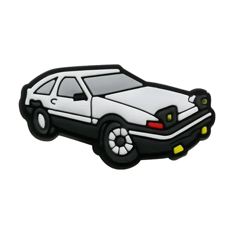 Color: Gold - 1pcs Clog Charms Cars Cool Roadster SUV PVC Clips Accessories Mini Classic Car Shoe Charms Turbine Clog Pin Kids Gift