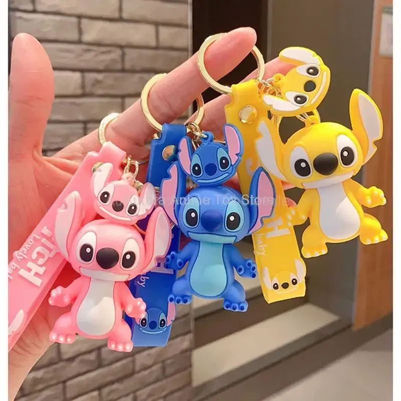 Color: #31 - Wholesale Anime Disney Keychain Mickey Mouse Minnie Lilo & Stitch Cartoon Keyring Kawaii Key Chain Car Pendant Kids Toys Gifts