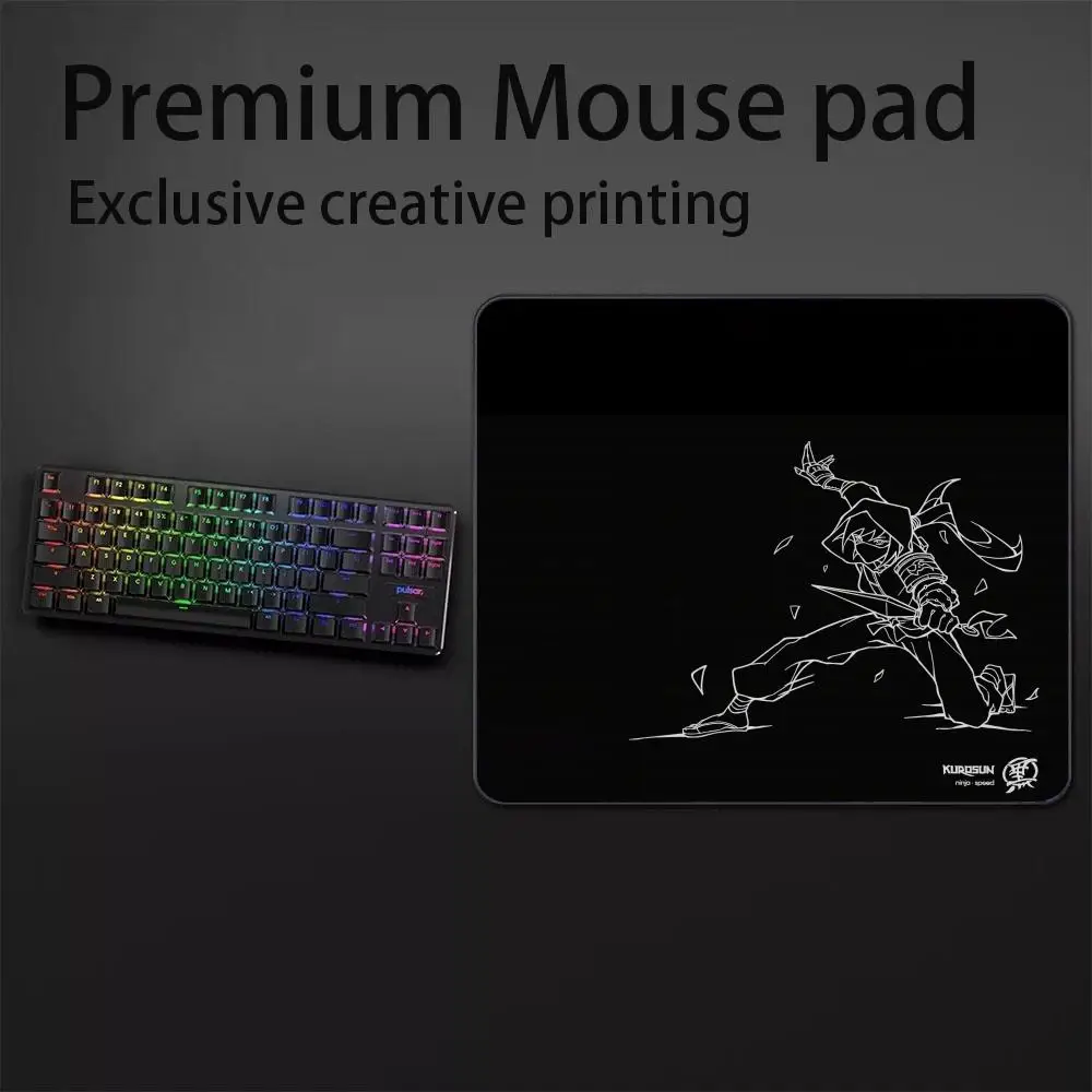 Color: BROWN, Size: XS - Gamer Professional Kurosun Samurai Gaming Mouse Pad Game Ultrafine Surface Balance Mouse Mat 45x40CM E-Sports Mousepad Desk Mat