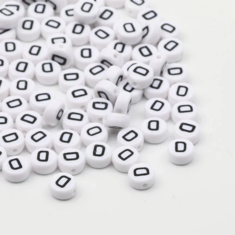 Color: Dark Grey, Item Diameter: Other - 50/100pcs/lot 7x4mm White Round A-Z Alphabet Letter Acrylic Loose Spacer Beads for Jewelry Making Diy Bracelet Accessories