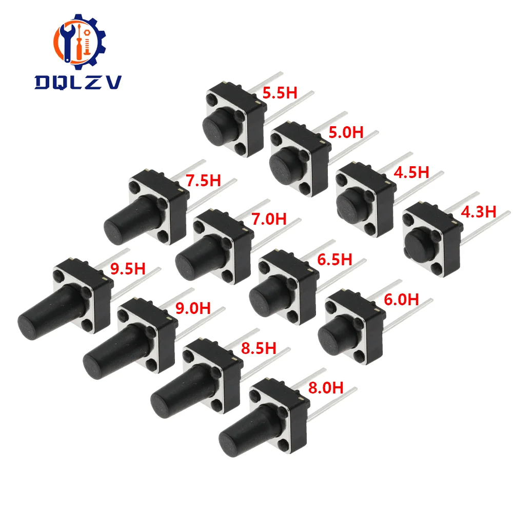 Color: Brown, Size: 3XL - Tact Push Button Switch 12V Copper 2PIN DIP2 SMD Micro Switch 6X6X5 4.3 5 5.5 6 7 8 9 10 11 12 13 15MM TV Toys home use Button