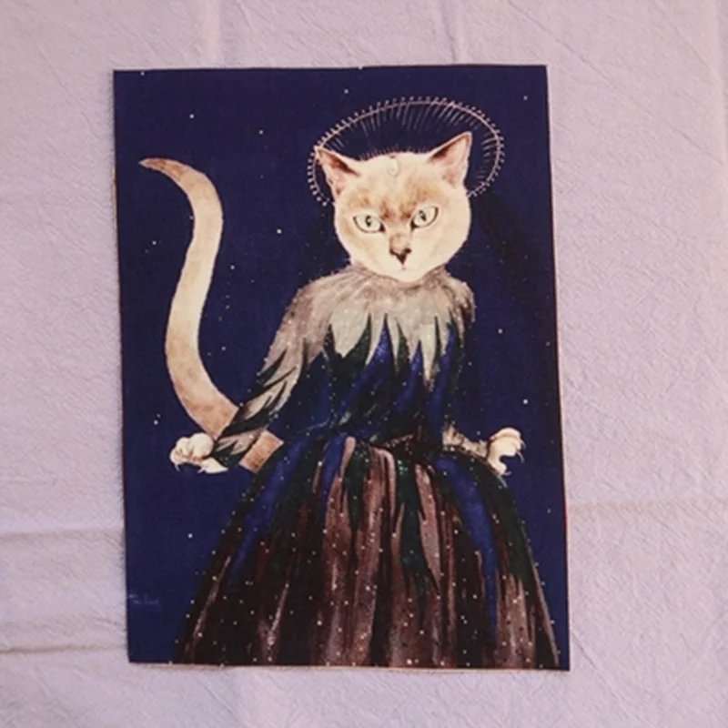 Color: Red, Size: 1Yard - Retro Gentry Cats Printed Hand Dyed Cotton Linen Fabric Telas Sewing DIY Patchwork Hand Embroidery Quilt Bags