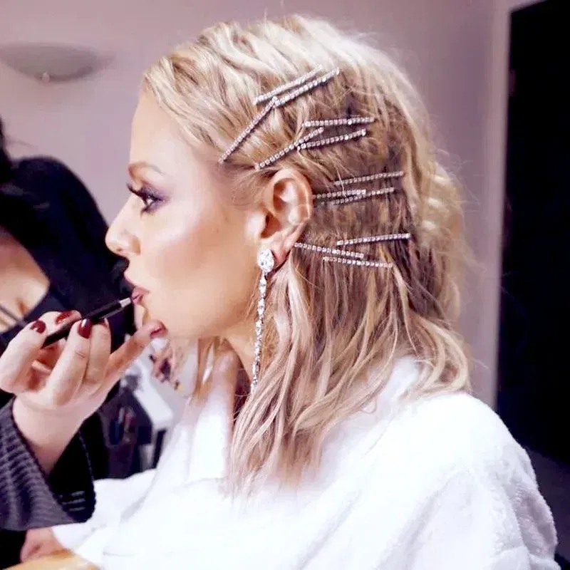 Color: Emerald Green, Ships From: CHINA - 2020 New Elegant Rhinestone Hairpins Women Girls Hair Clips Pin Accessories Hair Ornaments Hairclip Hairgrip Barrettes Headdress