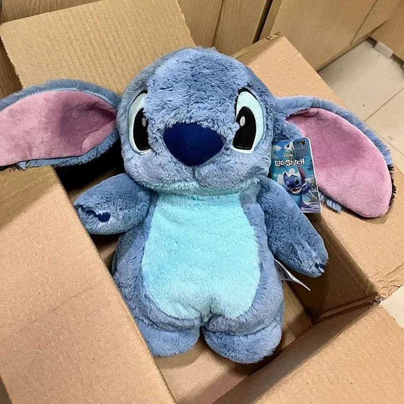 Color: black - Authentic Disney] Stitch Plush Doll Stuffed Soft Toy Car Pillow Comfort Toy Kids Christmas Birthday Gift