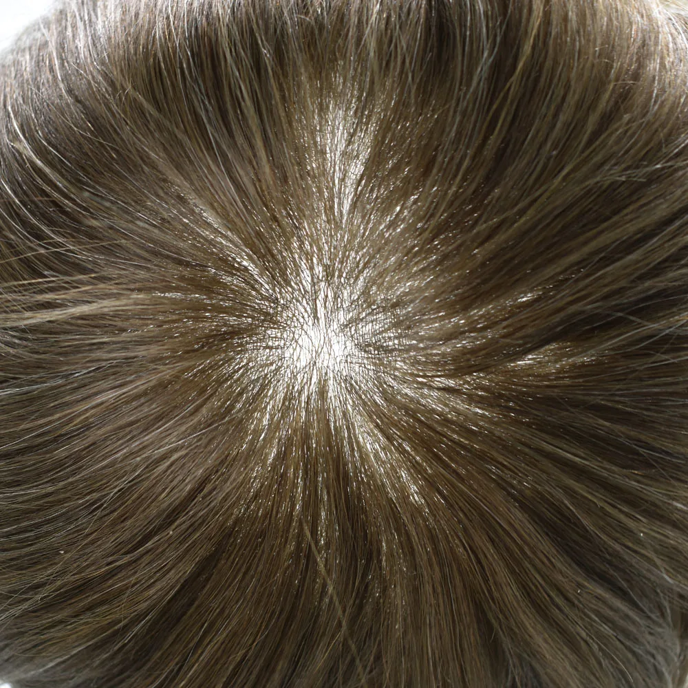 Toupee Color: 1780#, Toupee Density: 90%, Length: 6 inches, Ships From: CHINA, Toupee Size: 8x10 - Men Toupee Hair Systems Ultra Thin Skin 0.06MM V-LOOP Capillary Prosthesis Invisible Hairline Real Human HairPieces Hair Units