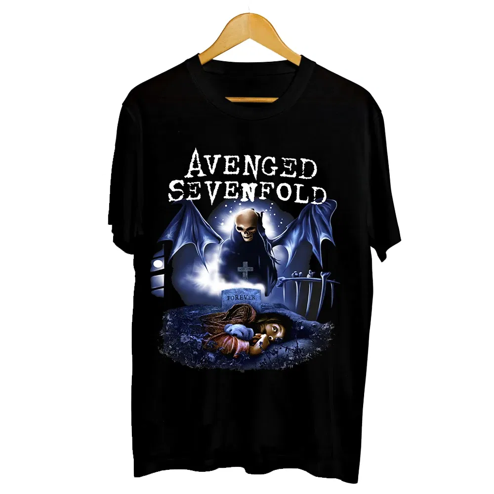 Color: Brown, Size: L - Men Clothes Round Neck T-shirt Heavy Metal Band Rock Cotton Breathable Print Womens Plus Size Tees