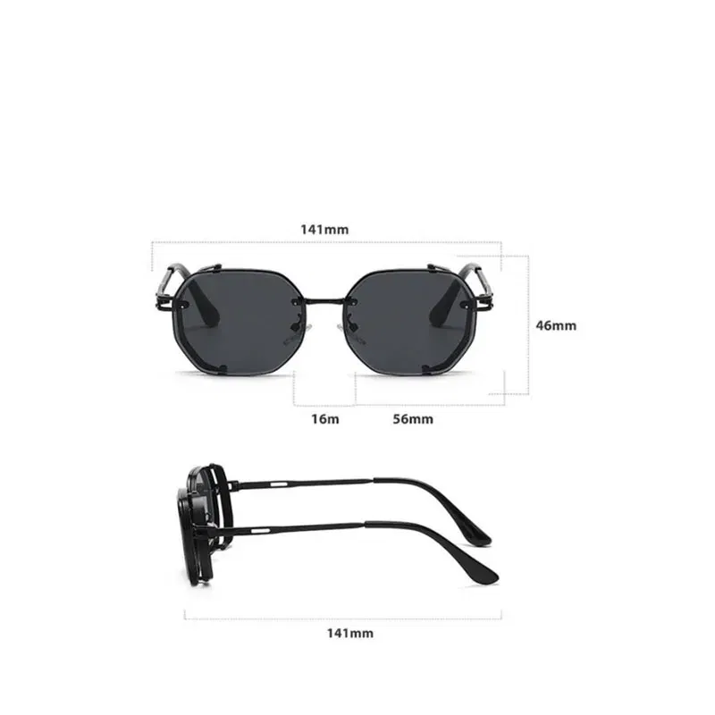 Lenses Color: Yellow, Ships From: CHINA, Frame Color: other - 2024 Steampunk Sunglasses For Men Fashionable Square Punk Fashion Glasses Designer Sunglasses Women Trendy Gafas De Sol Hombre