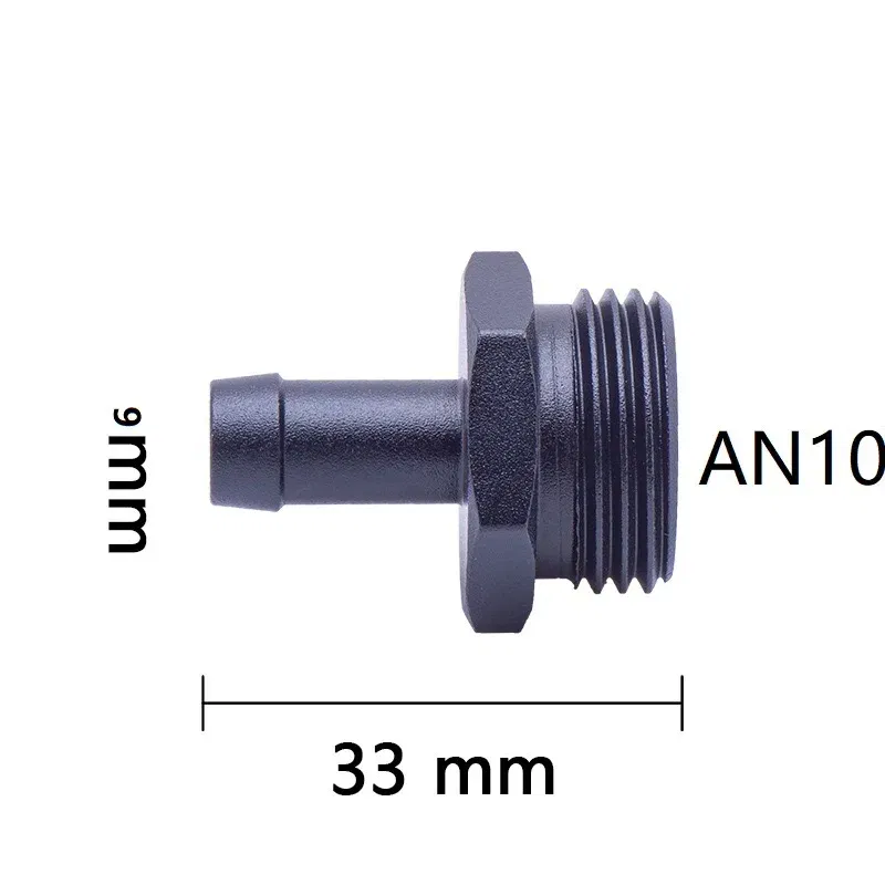 Color: Silver - Oil Hose Straight Fitting Hose Adapter Oil Cooler Fitting An6 to An6 An8 An10 1/2 1/8 3/8 1/4 NPT 5/16,AN10 AN8 to 9MM M18 M12