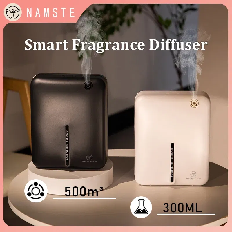 Color: Dark Khaki, Plug Type: EU, - NAMSTE Home Small Portable Aromatherapy Machine Freshener Device Electric Diffuser Hotels 300ml Capacity Dual Fluid Atomization